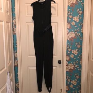 Black Zip Up Stir Up Legs Bodysuit